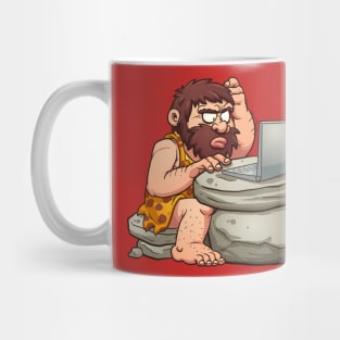 caveman computer Mug